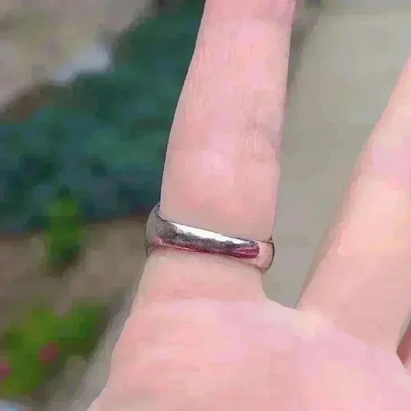 Silver tone turquoise like ring size 5.75 - Picture 10 of 17